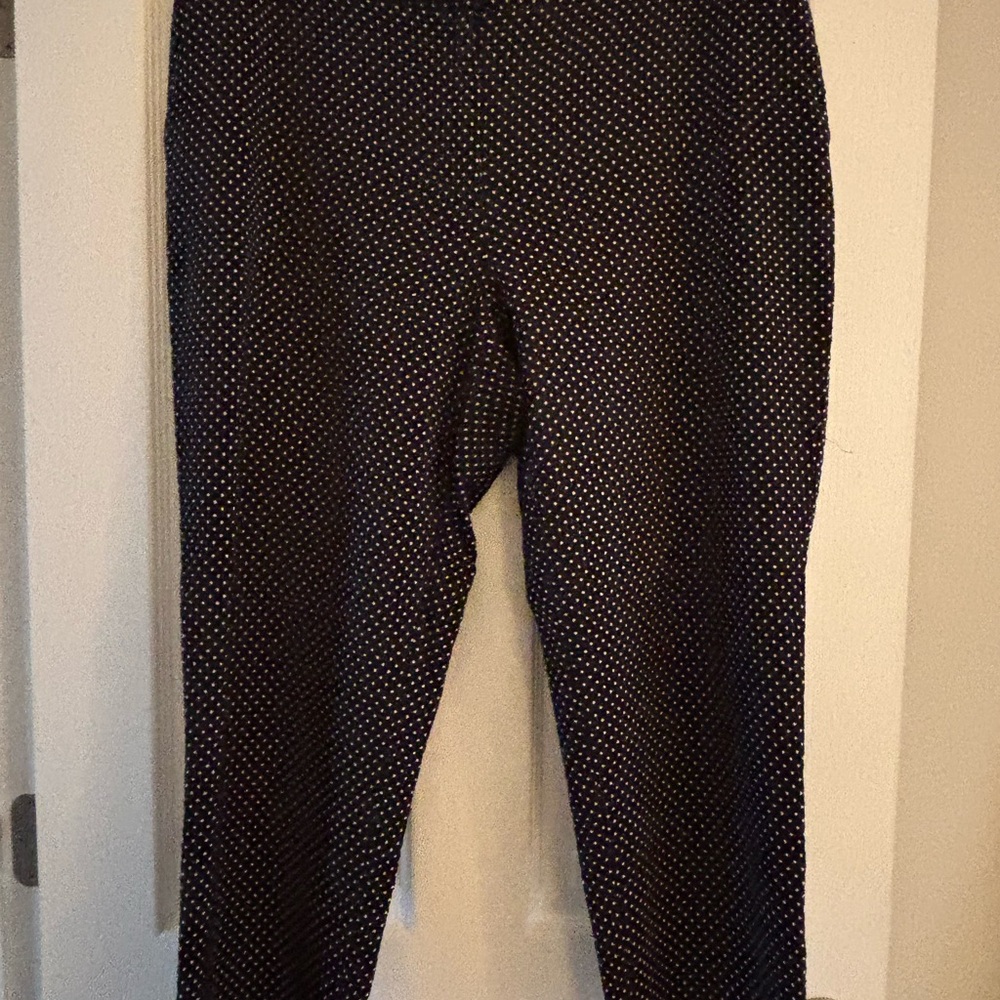 Talbots Black and White Polka Dot Dress Pants